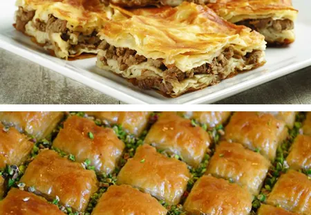 Ufuk Baklava kıymalı börek ve baklava